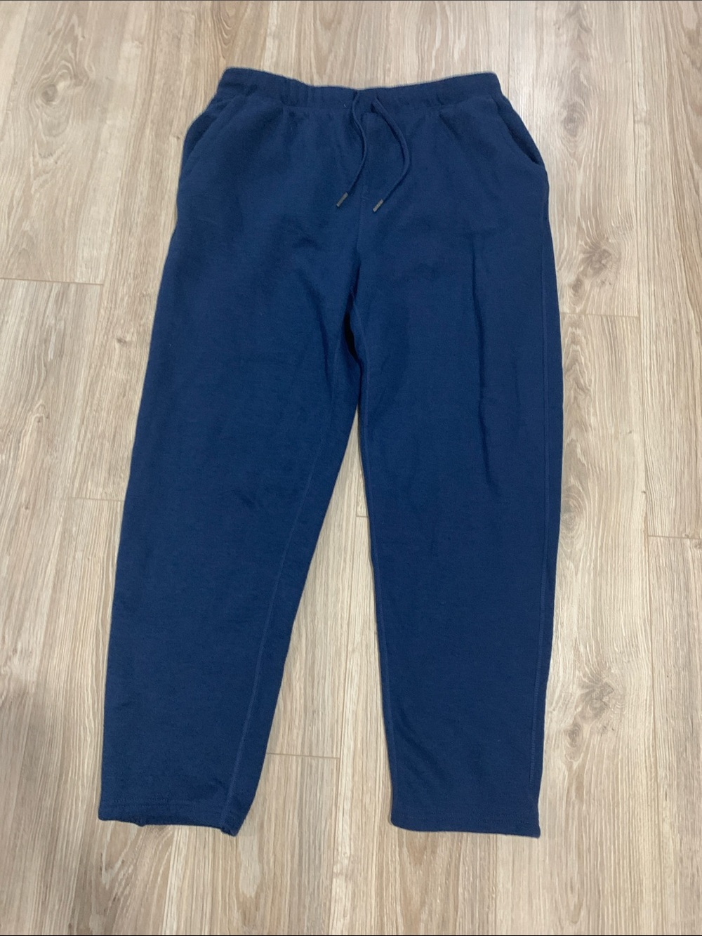 Men's Classic Navy Fleece Joggers with Drawstring Waist